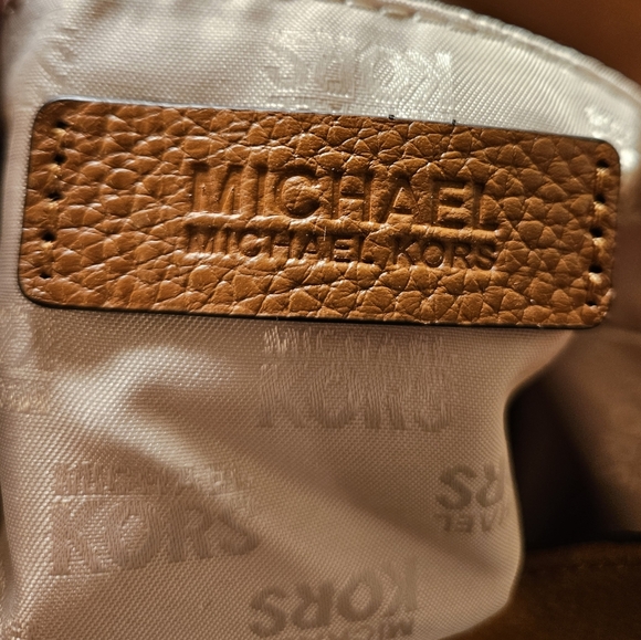 Michael Kors Brown Pebbled Leather Hobo Bag - Picture 3 of 7